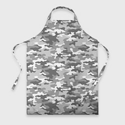 Фартук кулинарный Серый Военный Камуфляж, цвет: 3D-принт