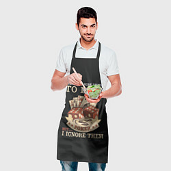 Фартук кулинарный Люблю Покер, цвет: 3D-принт — фото 2