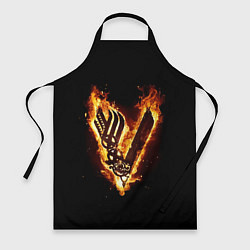 Фартук кулинарный Викинги: Вальхалла, логотип, цвет: 3D-принт