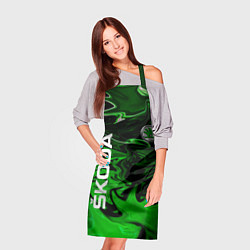 Фартук кулинарный Skoda green sport, цвет: 3D-принт — фото 2