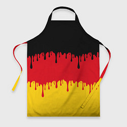 Фартук кулинарный Флаг Германии потёки, цвет: 3D-принт