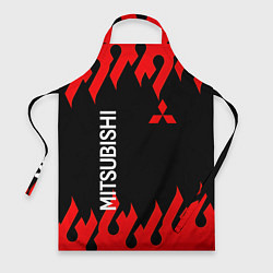 Фартук кулинарный Mitsubish: Нарисованный огонь, цвет: 3D-принт