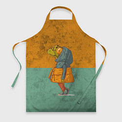 Фартук кулинарный Лягушка модник Frog, цвет: 3D-принт