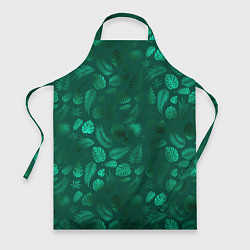 Фартук кулинарный Яркие зеленые листья, цвет: 3D-принт