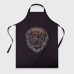 Фартук кулинарный Красочный неоновый лев, цвет: 3D-принт