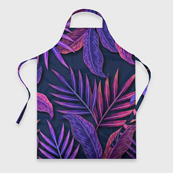 Фартук Neon Tropical plants pattern