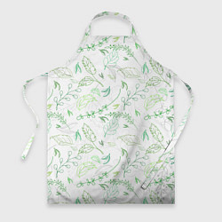 Фартук кулинарный Хаос из зелёных веток и листьев, цвет: 3D-принт