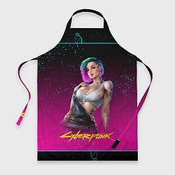 Фартук кулинарный Judy Cyberpunk2077, цвет: 3D-принт