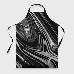 Фартук кулинарный Черно-белый мрамор, цвет: 3D-принт