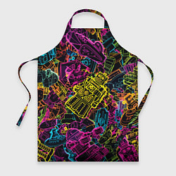 Фартук кулинарный Cyber space pattern Fashion 3022, цвет: 3D-принт