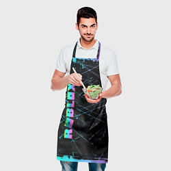Фартук кулинарный ROBLOX неоновый логотип, цвет: 3D-принт — фото 2