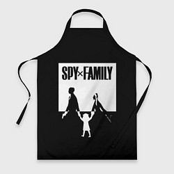 Фартук Spy x Family: Семья шпиона черно-белая