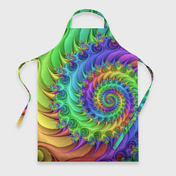 Фартук кулинарный Красочная фрактальная спираль Узор Colorful fracta, цвет: 3D-принт