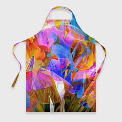 Фартук кулинарный Красочный цветочный паттерн Лето Colorful floral p, цвет: 3D-принт