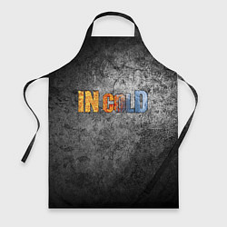 Фартук кулинарный IN COLD горизонтальный логотип на темно-сером фоне, цвет: 3D-принт