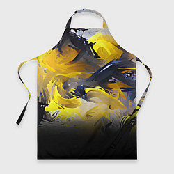 Фартук кулинарный Желтые разводы краски, цвет: 3D-принт