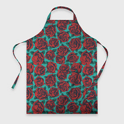 Фартук кулинарный Розы тату, цвет: 3D-принт