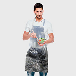 Фартук кулинарный Toyota Land Cruiser Prado на скальных камнях Mount, цвет: 3D-принт — фото 2