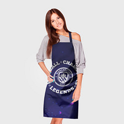 Фартук кулинарный Символ Manchester City и круглая надпись Football, цвет: 3D-принт — фото 2