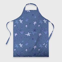 Фартук Gray-Blue Star Pattern