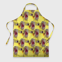 Фартук кулинарный Попугай Корелла Орёт Мем, цвет: 3D-принт