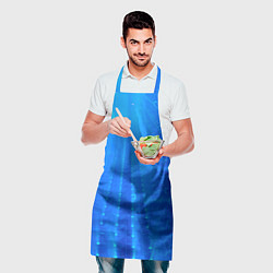 Фартук кулинарный Неоновый фонари и лучи - Синий, цвет: 3D-принт — фото 2
