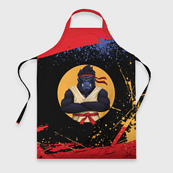 Фартук кулинарный Карате горилла, цвет: 3D-принт