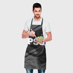 Фартук кулинарный PSG sport на темном фоне: символ сверху, цвет: 3D-принт — фото 2