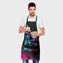 Фартук кулинарный Metallica - neon gradient, цвет: 3D-принт — фото 2