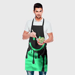 Фартук кулинарный Смайлик с подтеками, цвет: 3D-принт — фото 2
