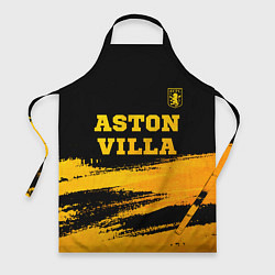 Фартук кулинарный Aston Villa - gold gradient: символ сверху, цвет: 3D-принт