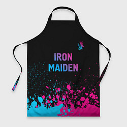 Фартук кулинарный Iron Maiden - neon gradient: символ сверху, цвет: 3D-принт