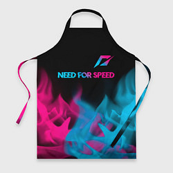 Фартук кулинарный Need for Speed - neon gradient: символ сверху, цвет: 3D-принт