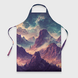 Фартук кулинарный В горах Вечерний пейзаж, цвет: 3D-принт