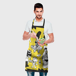 Фартук кулинарный Весёлая компашка мультфильма Симпсоны - полный рас, цвет: 3D-принт — фото 2