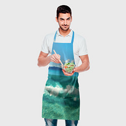 Фартук кулинарный Волна набегает на берег, цвет: 3D-принт — фото 2