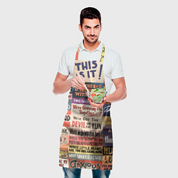 Фартук кулинарный Рекламные стикеры - retro, цвет: 3D-принт — фото 2