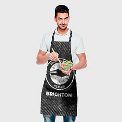 Фартук кулинарный Brighton с потертостями на темном фоне, цвет: 3D-принт — фото 2