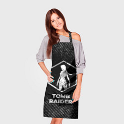 Фартук кулинарный Tomb Raider с потертостями на темном фоне, цвет: 3D-принт — фото 2