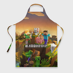 Фартук кулинарный Владимир Minecraft, цвет: 3D-принт