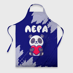 Фартук кулинарный Лера панда с сердечком, цвет: 3D-принт