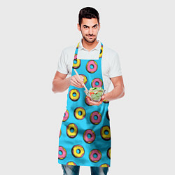 Фартук кулинарный Желтые и розовые пончики, цвет: 3D-принт — фото 2
