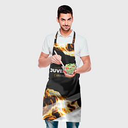 Фартук кулинарный Juventus legendary sport fire, цвет: 3D-принт — фото 2