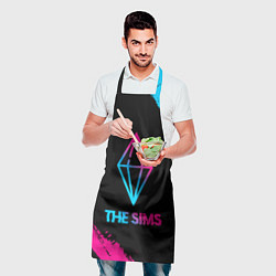 Фартук кулинарный The Sims - neon gradient, цвет: 3D-принт — фото 2