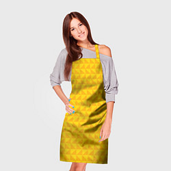 Фартук кулинарный Геометрия - желтые треугольники, цвет: 3D-принт — фото 2