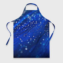 Фартук кулинарный Ярко-синий искрящийся акрил, цвет: 3D-принт