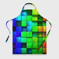 Фартук кулинарный Цветные неоновые кубы, цвет: 3D-принт