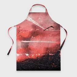 Фартук кулинарный Красный туман, царапины и краски, цвет: 3D-принт