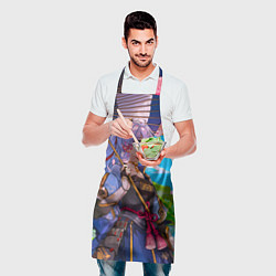 Фартук кулинарный Аяка с зонтиком, цвет: 3D-принт — фото 2