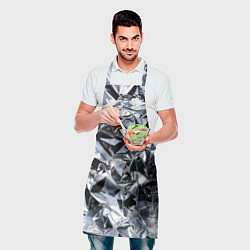 Фартук кулинарный Aesthetic visual art silver, цвет: 3D-принт — фото 2